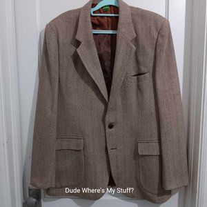 JOE NAMATH SIGNATURE COLLECTION BLAZER - SIZE 46 REGULAR - POLYESTER WOOL BLEND